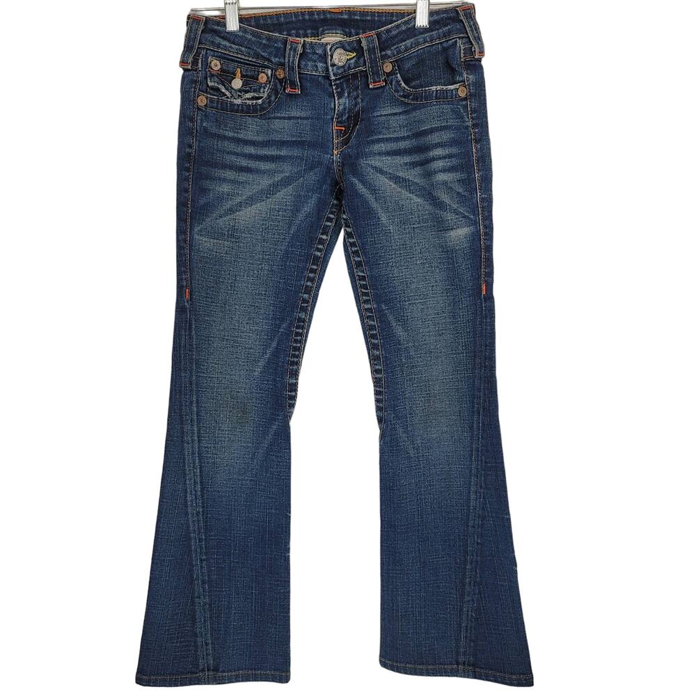 True ReligionWhiskering Medium Wash Women's Bootcut Jeans 27